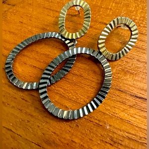 Bronze and gun metal earrings